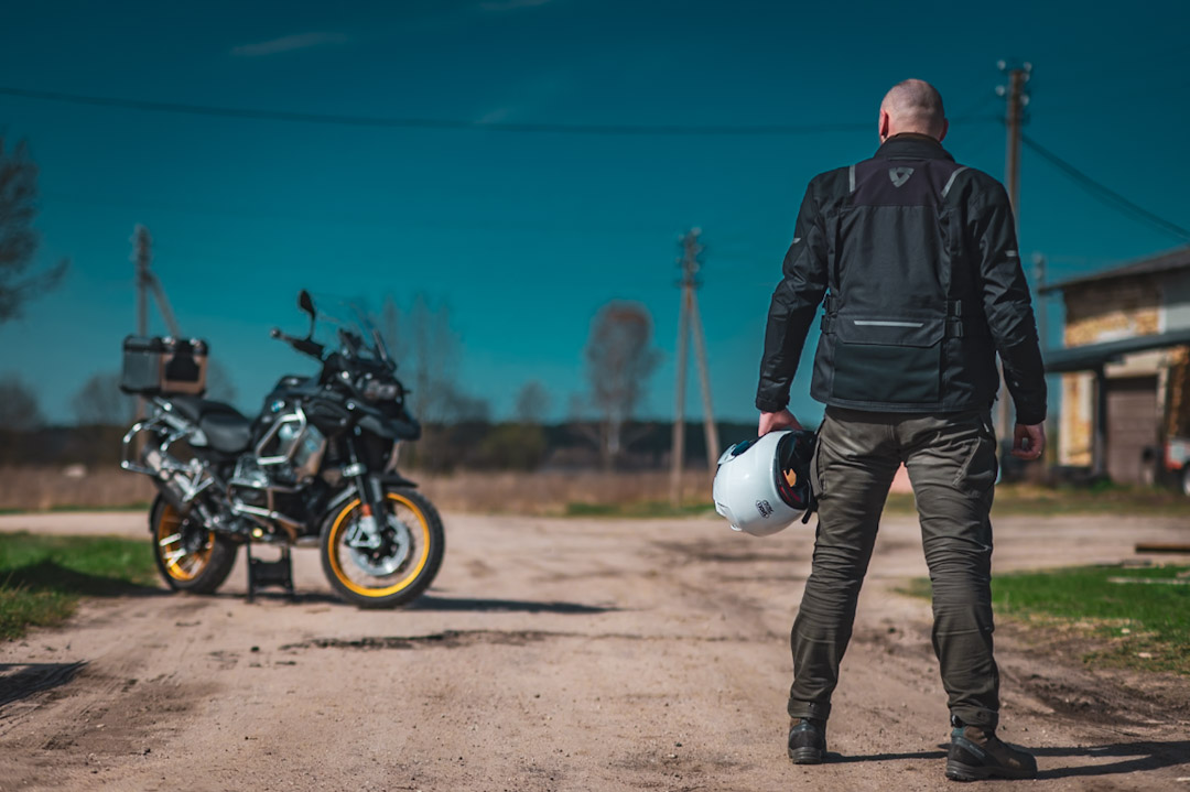 Rider in Lithuanian village
